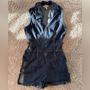 Denim Sleeveless Bodysuit romper